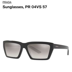 *SOLD*……..Prada Silver Mirrored Sunglasses. NWOT.